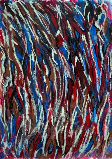 arrival i – ultramarine abstract woods 绘画 标题为“arrival i – ultrama…” 由Lya Helia, 原创艺术品, 丙烯