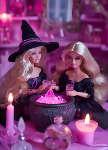 Цифровое искусство под названием "Enchanted Witches'…" - 春宇 关, Подлинное произведение искусства, Изображение, сгенерированно…