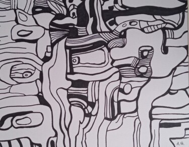 "Flowing abstraction…" başlıklı Resim Anna Grochowska tarafından, Orijinal sanat, Işaretleyici