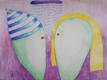 Tekening getiteld "The hangover" door Pavlo Ponomarenko, Origineel Kunstwerk, Conté
