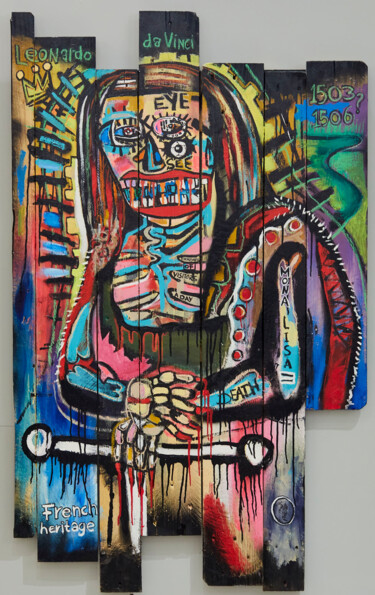 Schilderij getiteld "Mona Lisa" door Art By Son, Origineel Kunstwerk, Acryl