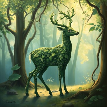 数字艺术 标题为“deer femelle” 由Daoudi Mohamed, 原创艺术品, AI生成的图像