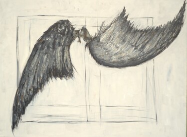 Painting titled "Twisted Flight" by Loredana Culea, Original Artwork, Oil