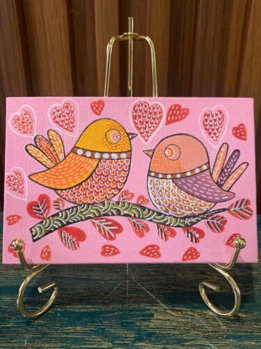 Whispers of love 「Whispers of love」というタイトルの絵画 Mogi Mamtaによって, オリジナルのアートワーク, アクリル