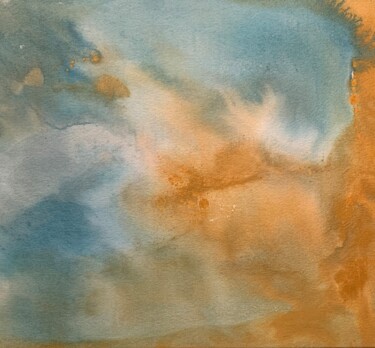 Duality - Abstract Acrylic Painting on Raw Canvas 绘画 标题为“Duality - Abstract…” 由Krist Sergeeva, 原创艺术品, 丙烯