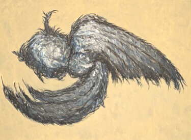 Painting titled "Twisted Flight Third" by Loredana Culea, Original Artwork, Oil