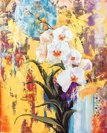 Flowers of Love Pittura intitolato "Flowers of Love" da Elena Cruz, Opera d'arte originale, Acrilico Montato su Telaio per barella in legno