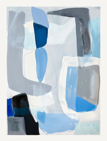 数字艺术 标题为“ABSTRACT GEOMETRIC…” 由Alena Shnaider, 原创艺术品, 数字油画