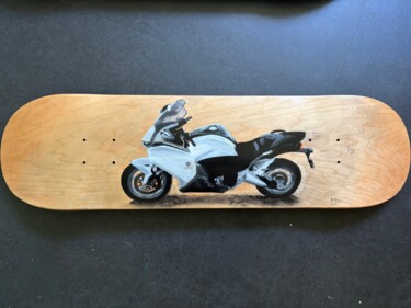 Картина под названием "Moto VFR" - Maïlys Painting, Подлинное произведение искусства, Акрил Установлен на Деревянная рама дл…