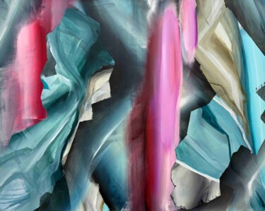 Peinture intitulée "NL Stripes 53079" par Brigitte Puschmann, Œuvre d'art originale, Acrylique