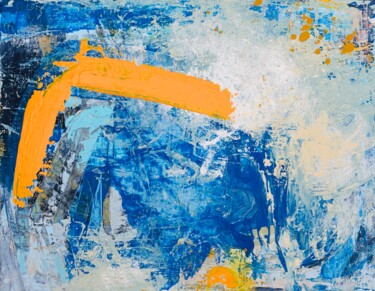 Whispers of Azure Painting titled "Whispers of Azure" by Evgeniya Zolotareva, Original Artwork, Acrylic