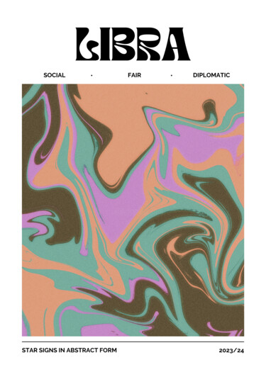 数字艺术 标题为“Libra - Social Bala…” 由春宇 关, 原创艺术品, AI生成的图像 安装在纸板上
