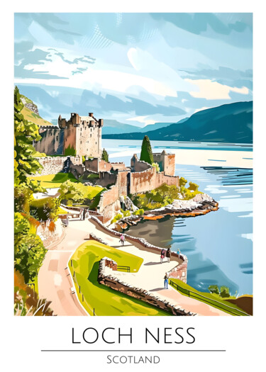 Digital Arts με τίτλο "Eilean Donan Castle…" από 春宇 关, Αυθεντικά έργα τέχνης, Εικόνα που δημιουργήθηκε με AI Τοποθετήθηκε στ…