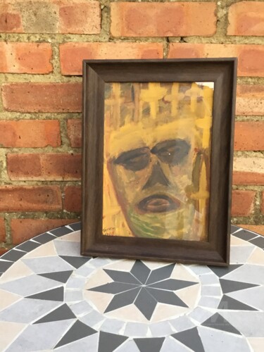 Painting titled "Gothic man in a gra…" by Teresa Darby, Original Artwork, Acrylic