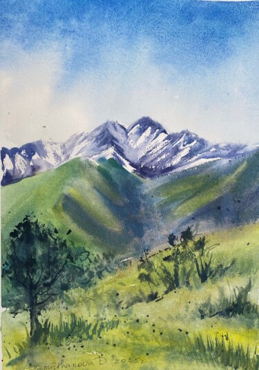 Spring in the mountains 1 "Spring in the mount…" başlıklı Tablo Daria Kamishanova tarafından, Orijinal sanat, Suluboya