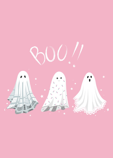 Digital Arts με τίτλο "Spooky Ghosts Booing" από 春宇 关, Αυθεντικά έργα τέχνης, Εικόνα που δημιουργήθηκε με AI Τοποθετήθηκε στ…
