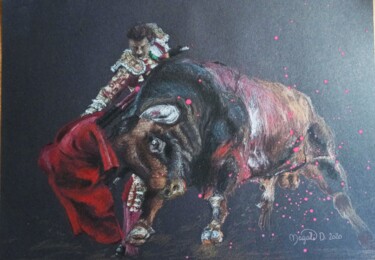 图画 标题为“Corrida” 由Magali Drugmand (Magali D.), 原创艺术品, 铅笔