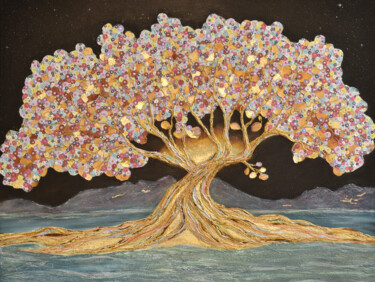 The Happy Tree Painting titled "The Happy Tree" by Natali Lex, Original Artwork, Acrylic