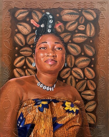 Pittura intitolato "Oninurere" da Sanya Gbemileke, Opera d'arte originale, Acrilico Montato su Telaio per barella in legno