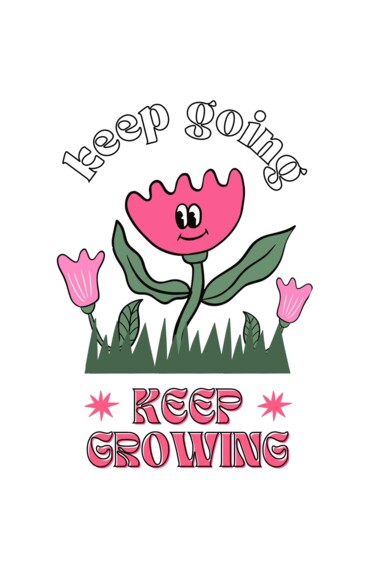 数字艺术 标题为“Motivational Flower…” 由春宇 关, 原创艺术品, AI生成的图像 安装在纸板上