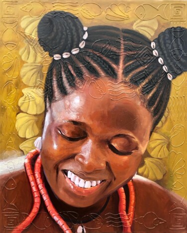 绘画 标题为“Adorned in the Radi…” 由Sanya Gbemileke, 原创艺术品, 丙烯