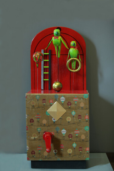 Circus show of green parrots Design titled "Circus show of gree…" by Mrivserg, Original Artwork, Furniture