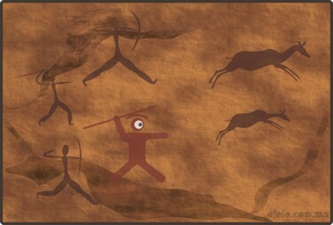 「caveye painting」というタイトルのデジタルアーツ Ojolo - Abel Garcíaによって, オリジナルのアートワーク, 2Dデジタルワーク