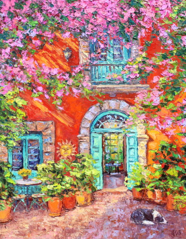 Mi Casa Su Casa Картина под названием "Mi Casa Su Casa" - Kristen Olson Stone, Подлинное произведение искусства, Масло