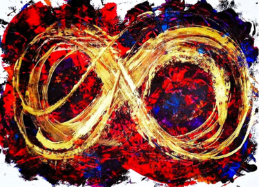 绘画 标题为“INFINITO DORADO” 由Chachagrafitero, 原创艺术品, 丙烯