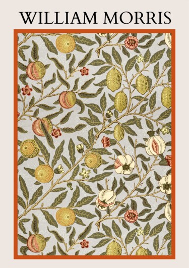 数字艺术 标题为“William Morris' Fru…” 由春宇 关, 原创艺术品, AI生成的图像 安装在纸板上