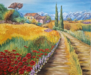 "The road to light/L…" başlıklı Tablo Elena Lazari tarafından, Orijinal sanat, Petrol