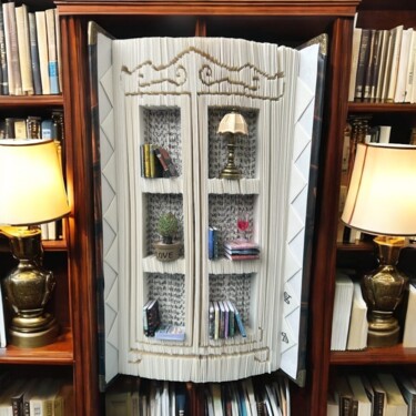 Rzeźba zatytułowany „Bibliothèque” autorstwa Laura Vassallo, Oryginalna praca, Papier