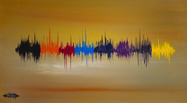 Painting titled "Law of Attraction" by Mirko Maras, Original Artwork, Acrylic Mounted on Wood Panel