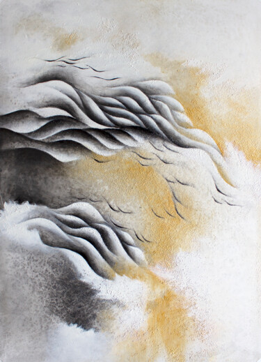 Echoes of us Painting titled "Echoes of us" by Francesca Borgo, Original Artwork, Acrylic Mounted on Other rigid panel