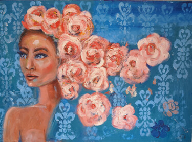 제목이 "Floral Reverie"인 미술작품 Christina Filioussi로, 원작, 기름