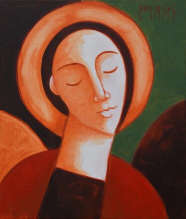 Guardian angel No.9 "Guardian angel No.9" başlıklı Tablo Zsolt Malasits tarafından, Orijinal sanat, Petrol Ahşap Sedye çerçevesi üzerine monte e…