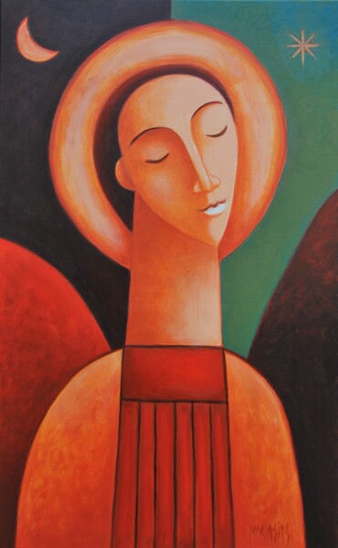 Guardian angel 6. "Guardian angel 6." başlıklı Tablo Zsolt Malasits tarafından, Orijinal sanat, Petrol Ahşap Sedye çerçevesi üzerine monte edi…