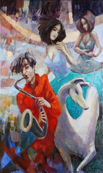 Peinture intitulée "Relacje nieujawnione" par Tomasz Bachanek, Œuvre d'art originale, Huile Monté sur Châssis en bois