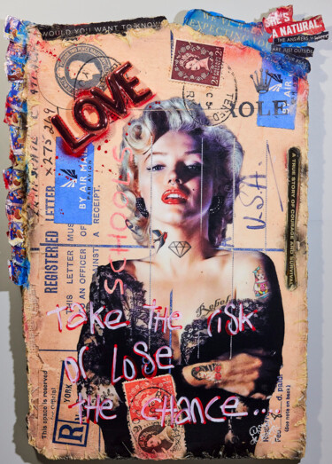Картина под названием "Marilyn Monroe" - Custom De Biest, Подлинное произведение искусства, Эмаль