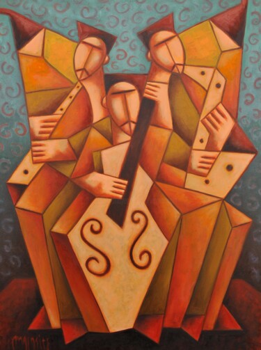 Jazz Pittura intitolato "Jazz" da Zsolt Malasits, Opera d'arte originale, Olio