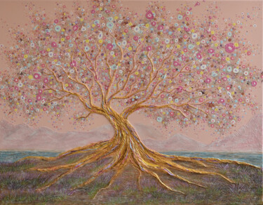 TheHappyTree "TheHappyTree" başlıklı Tablo Natali Lex tarafından, Orijinal sanat, Akrilik