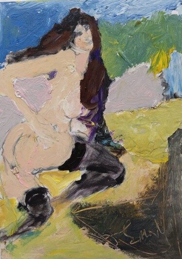 Serenamente donna Pittura intitolato "Serenamente donna" da Tonino Gottarelli, Opera d'arte originale, Acrilico Montato su Telaio per barella…