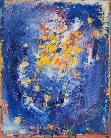 Lyrifisme de lumières ou Infiltration de lumières Peinture intitulée "Lyrifisme de lumièr…" par Jean-Marc Chapelet (jeanmarchapelet), Œuvre d'art originale, Huile Monté sur C…