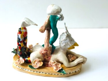Escultura intitulada "Chimère 1" por Julie Lorinet, Obras de arte originais, Argila