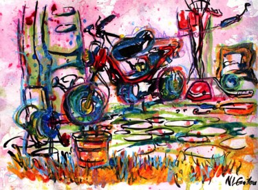 "Charging Chappy" başlıklı Tablo Nicolas Le Guillou tarafından, Orijinal sanat, Akrilik