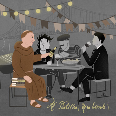 数字艺术 标题为“A Toast” 由Ana Alves, 原创艺术品, 2D数字工作