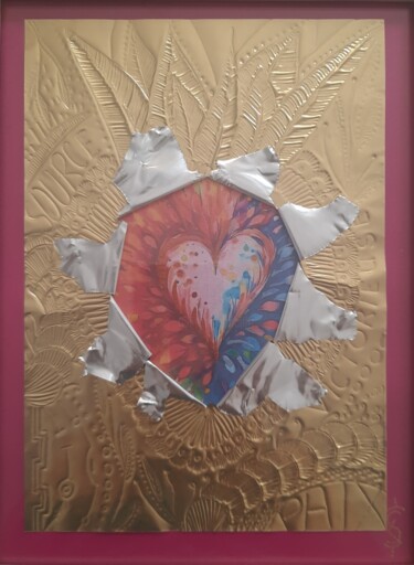Printmaking titled "Réconciliation" by Selena Celessam, Original Artwork, Embossing