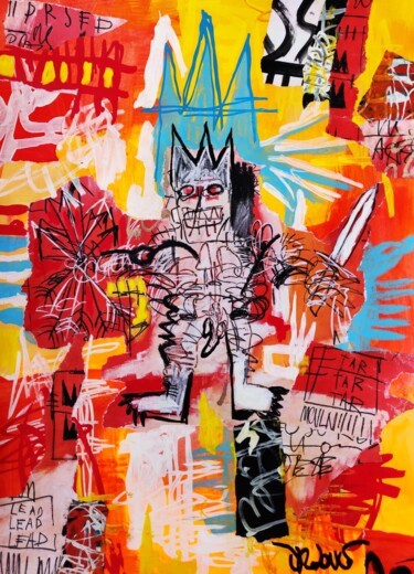 Pittura intitolato "The warrior ( Tribu…" da Dr. Love, Opera d'arte originale, Acrilico
