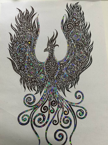 绘画 标题为“Phoenix - Rebirth” 由Yana Mendonca, 原创艺术品, 标记