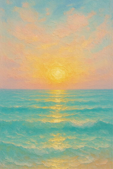 数字艺术 标题为“Soft Golden Sunset…” 由Liv Solara, 原创艺术品, 数字油画